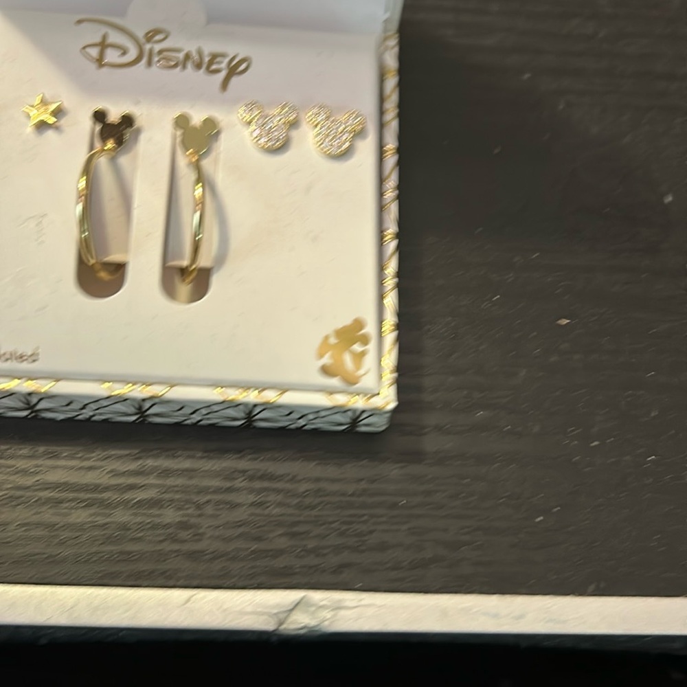 Disney Gold Elegant Jewelry Earrings